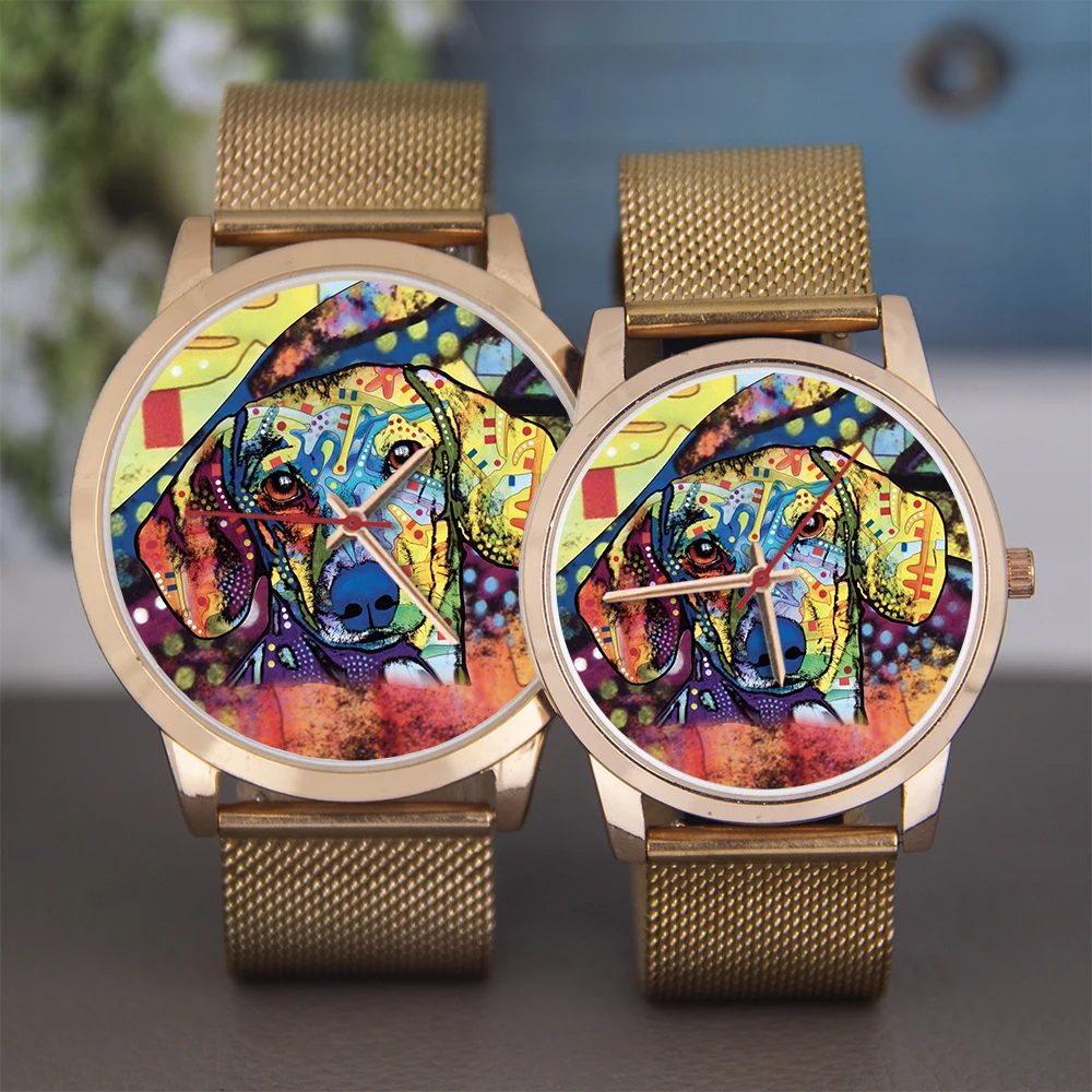 Reloj automático Unisex hecho a medida de 45/38mm para hombre, relojes electrónicos para niños, relojes de pulsera de lujo para perro, plateado y negro