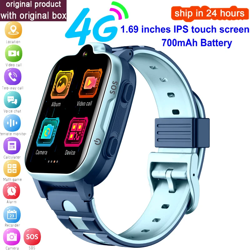 Kids Smart Watch 4G GPS WIFI Video Call Camera Sports Children's Smartwatch Support Sim Card For Android IOS Relogios Infantil