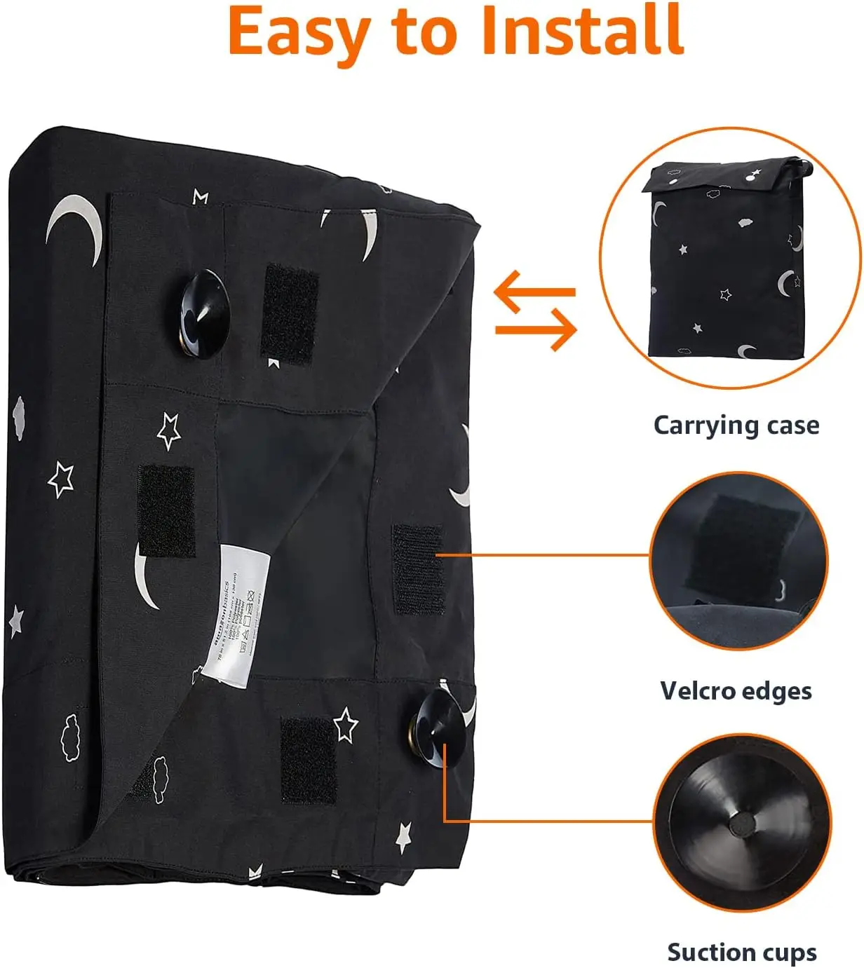 Лидер продаж, портативные затемняющие шторы для путешествий, затемняющие шторы с присоской