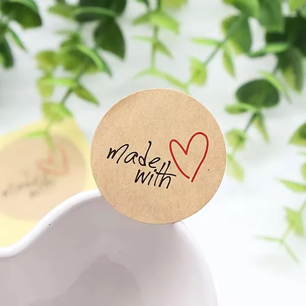 100pcs/lot Diameter 3.5cm Handmade Gift Seal Sticker Made Love Label Stationery DIY Stickers Decoration Party Supplies(SS-1792)