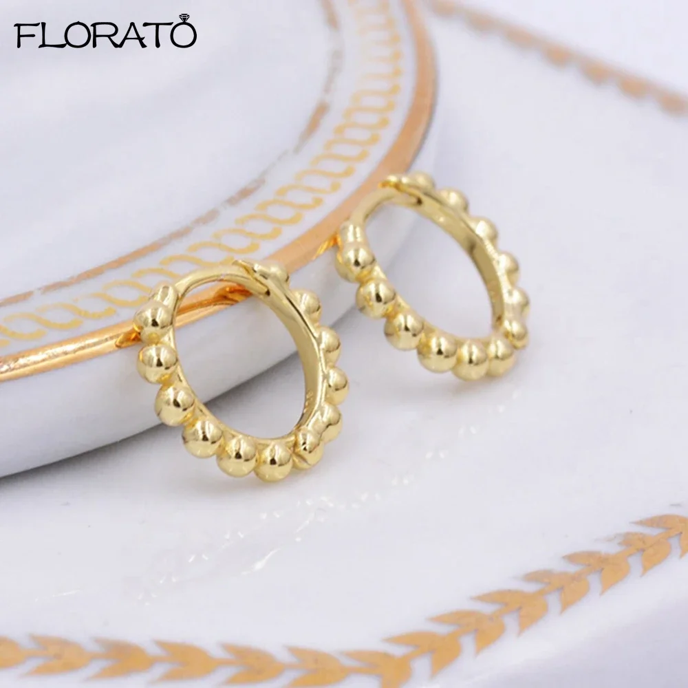 925 Sterling Silver Needle 8/9/10mm Small Hoop Earrings for Women Fashion 18K Gold Earrings High-Quality Jewelry Birthday Gifts
