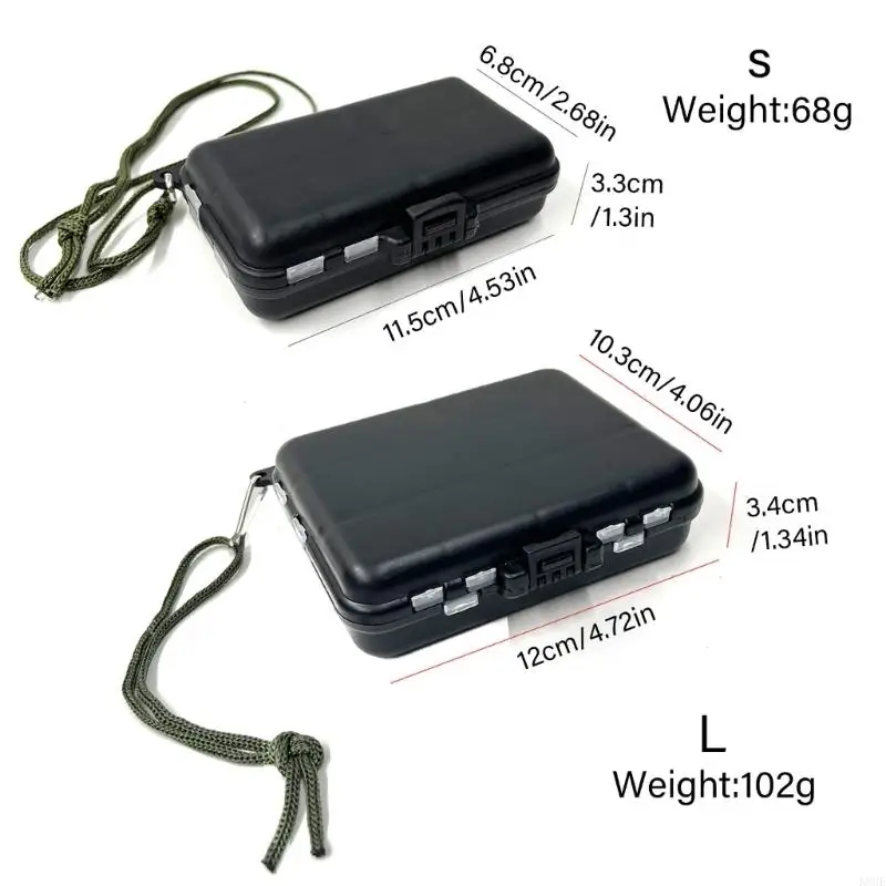 k8geストレージボックス可視折りたたりケースダブルサイドフィッシングルアーベイトフックコンテナ