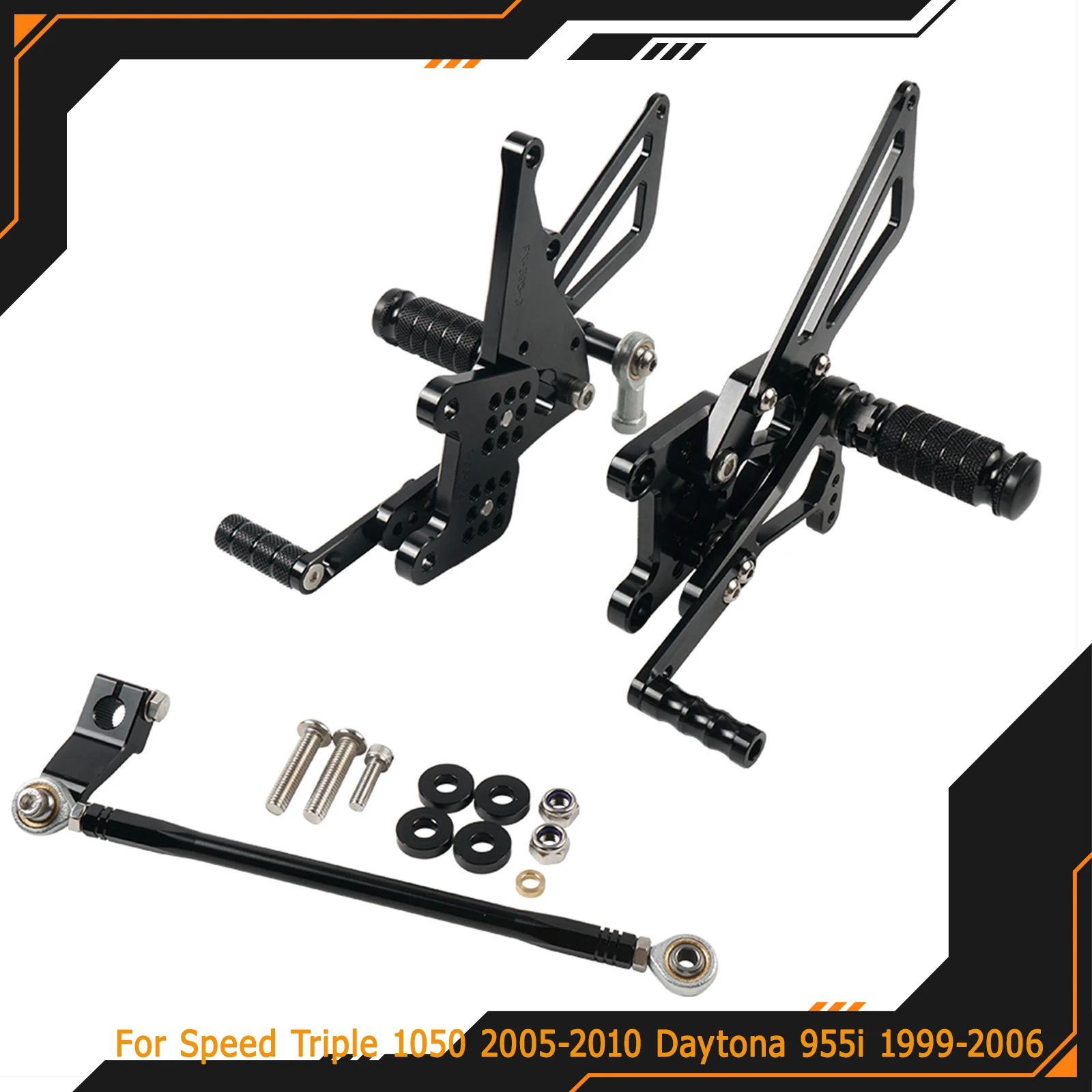 

For Triumph Speed Triple 1050 2005-2010 Daytona 955i 1999-2006 Speed Triple T509 1997-008 Adjustable Rearsets Footrest Shift Rod