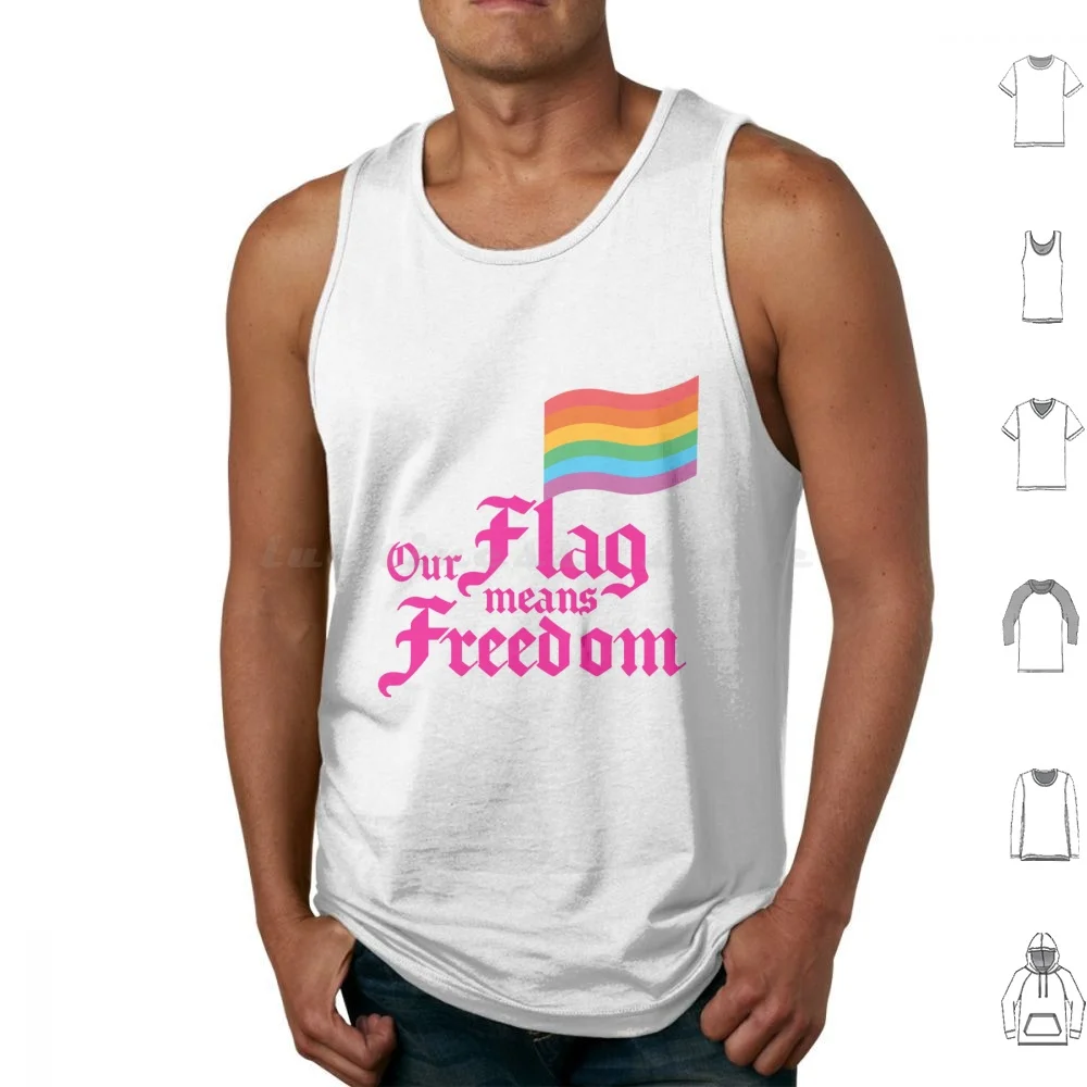 

Our Flag Means Tank Tops Print Cotton Ofmd Our Flag Means Death Pride Month Pride Flag Tv Pirate Child Of Divorce I Am A