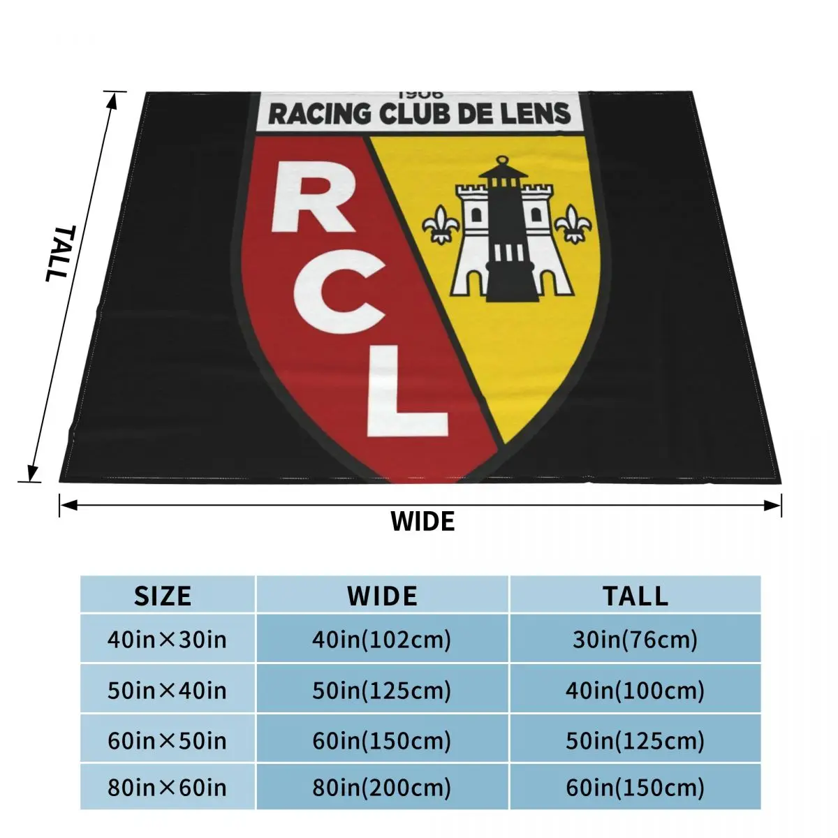 Clubs Football Rc Lens Blanket Bedspread On The Bed Picnic Blanket Ultralight