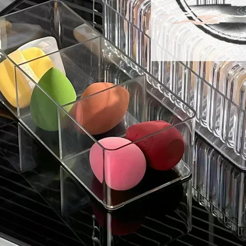 Make-up Bladerdeeg Display Box Make-up Ei Opbergrek Luchtkussen Bladerdeeg Transparante Opslaghouder Desktop Organisatie Tool