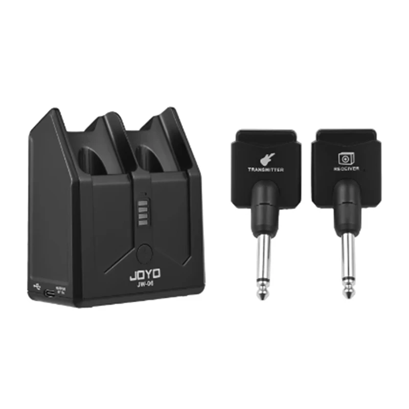 JOYO 5.8G Wireless Guitar System Transmitter Receiver Set With Charging Compartment Wireless Audio Guitar Transceiver System