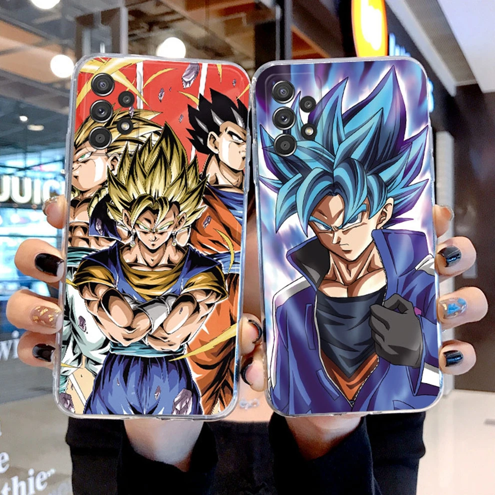 For Samsung Galaxy A52 A52S Camera Protect Soft Cover Silicone Anime D-Dragon Balls Goku Phone Case Funda For Samsung A 52 Coque