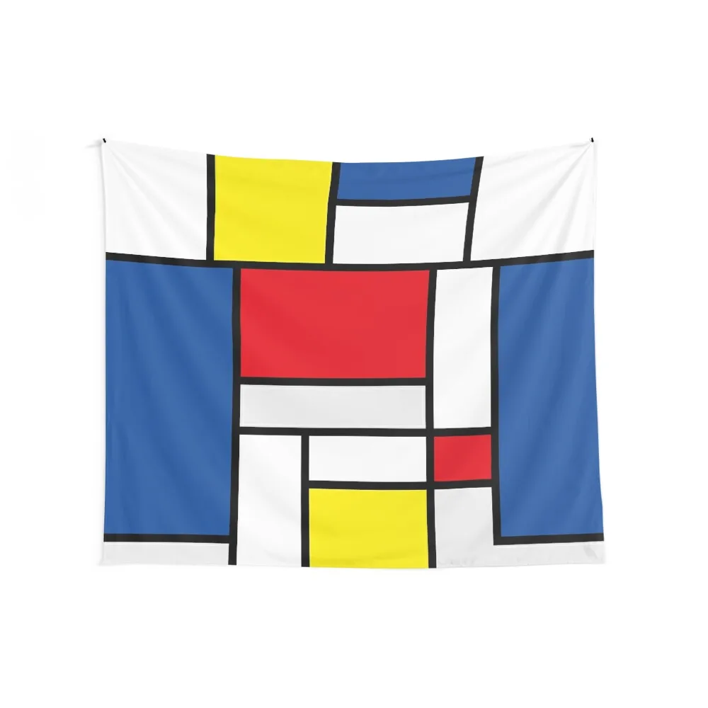 mondrian minimalist de stijl modern art abstract design new Tapestry Japanese Room Decor Room Decor Aesthetic Tapestry