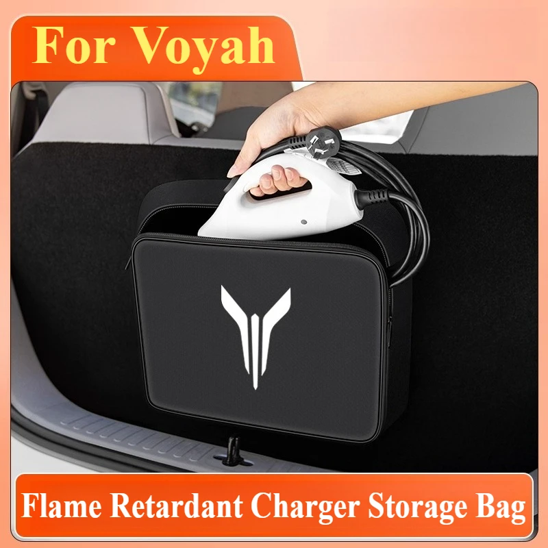 

For Voyah Dreamer: Flame Retardant Charger Storage Bag - IPX4 Waterproof Pouch w/OEM Fit & Carrying Handle​
