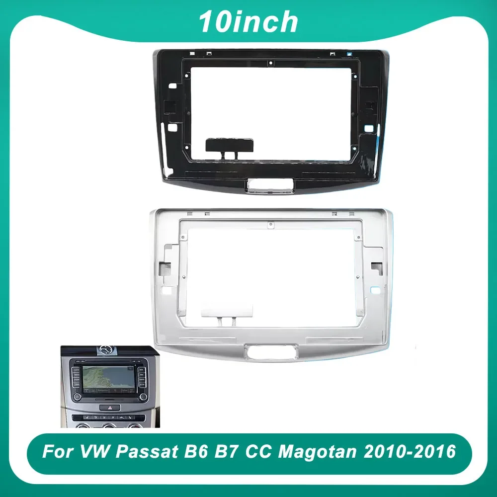 10 Inch Car Radio Fascia Frame for Volkswagen Passat B7 CC Magotan Double DIN Dashboard Trim Kit