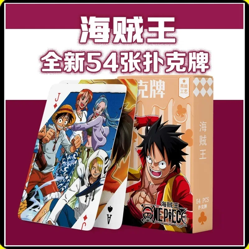 

54 шт./компл., новая аниме One Piece Kawaii, экшн-фигурка, модель игрушки, игральные карты, изображение высокой четкости, коллекция покера, подарки
