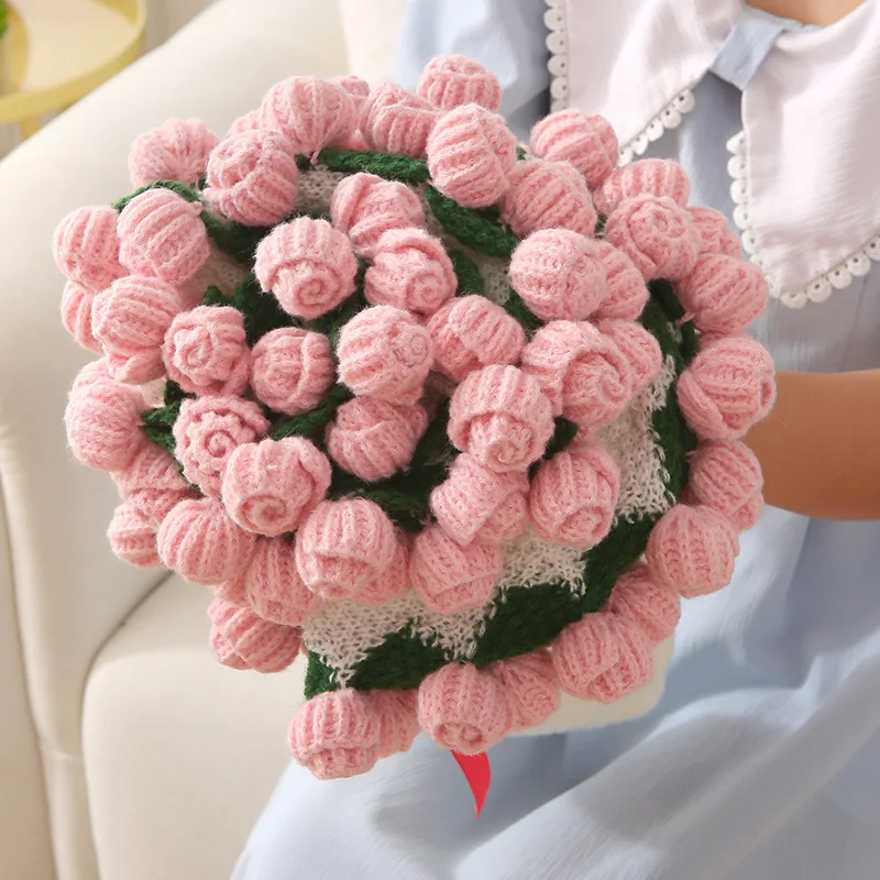 Rose blanket office gift handmade blanket bouquet shawl sofa blanket