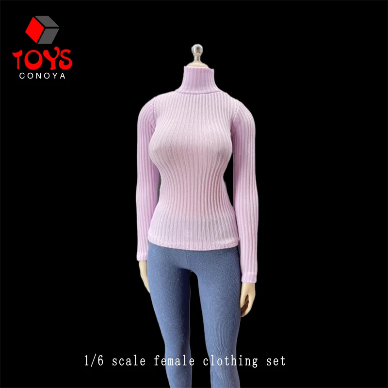 CJG-047 1/6 Bilancia Femminile Canottiera Collo Alto Maglia Vestiti Modello Misura 12 ''TBL PH UD LD Soldato Action Figure Corpo Bambole