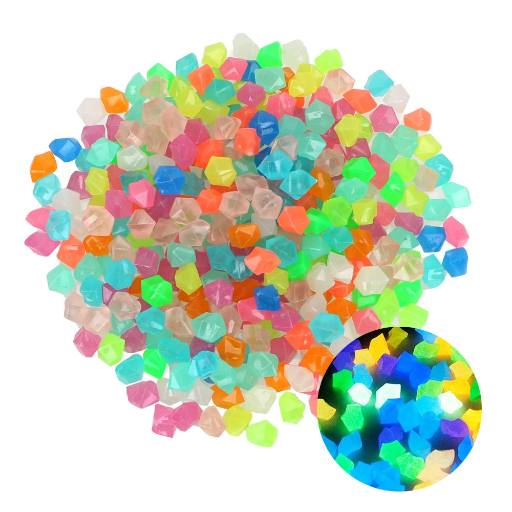 About 200-300 pieces/pack Luminous Stone Garden Decoration Glowing Pebbles Gravel about 180g/pack Artificial Cobblestone 14mm #4