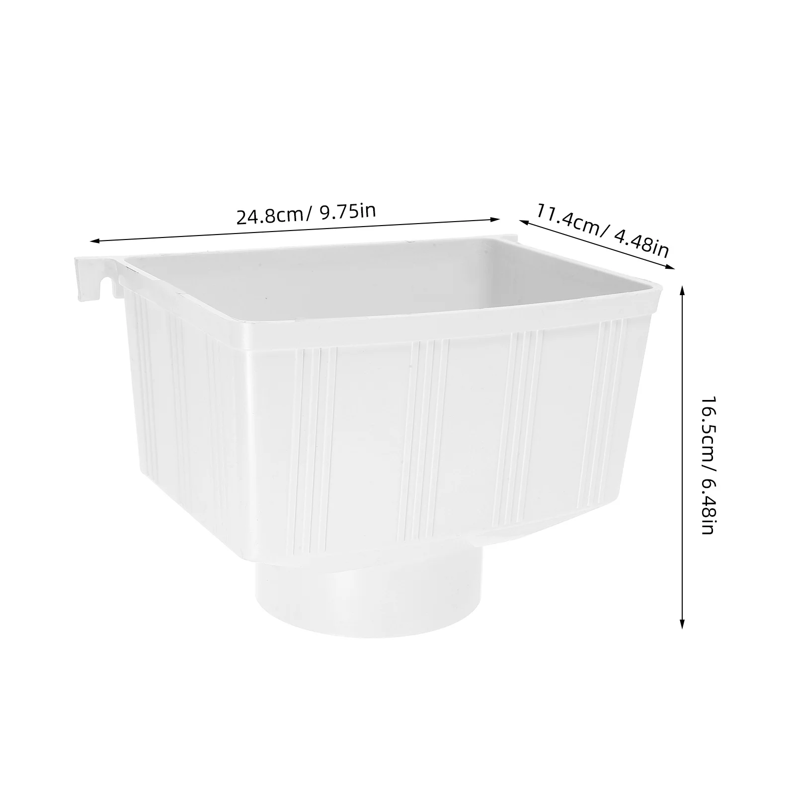 PVC Rectangular Downspout Effective Rainwater Diverter for Villa Roof Drainage Gutter Parts Rainwater Collection System