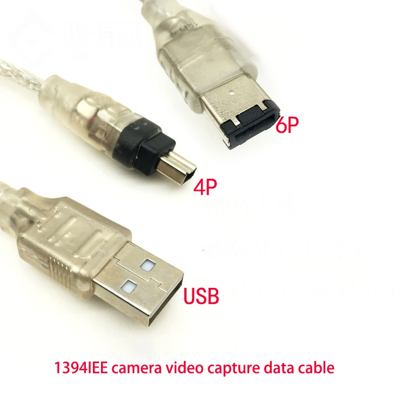 1.5M FireWire 1394 to USB Data Cable IEEE 1394 4Pin to USB Mini Plug Firewire for MINI DV HDV camcorder to Edit for DV PC Camera