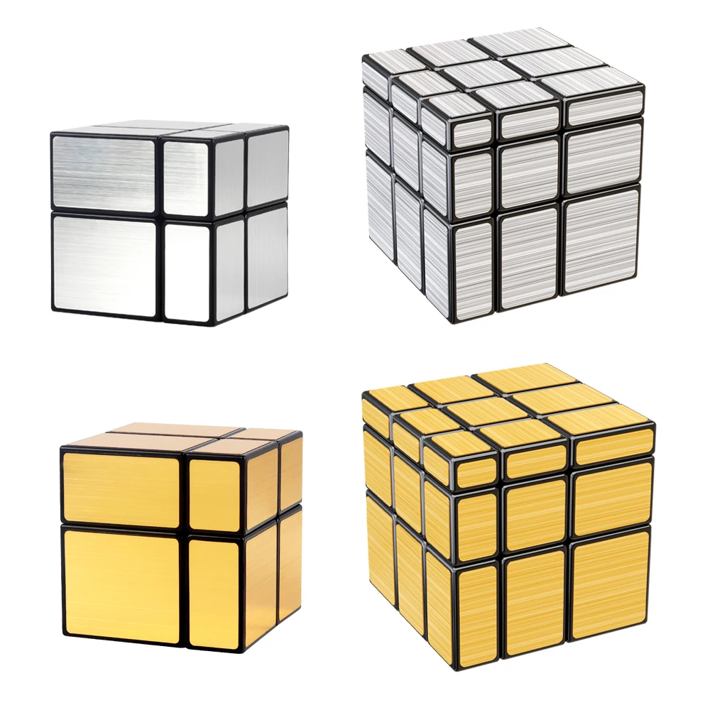 SENGSO Mirror Cube 2x2 3x3 Golden Silver Magic Cubo Profession Puzzle High Quality Children's Toys