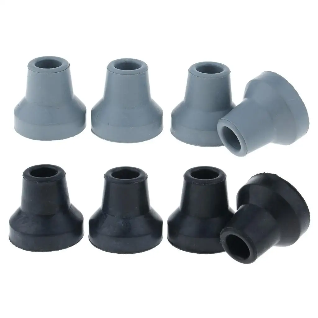 

High Performance Rubber End Crutch Tips Non Slip Ferrules Large Contact Area for Secure Walking Stick and Cane Support
