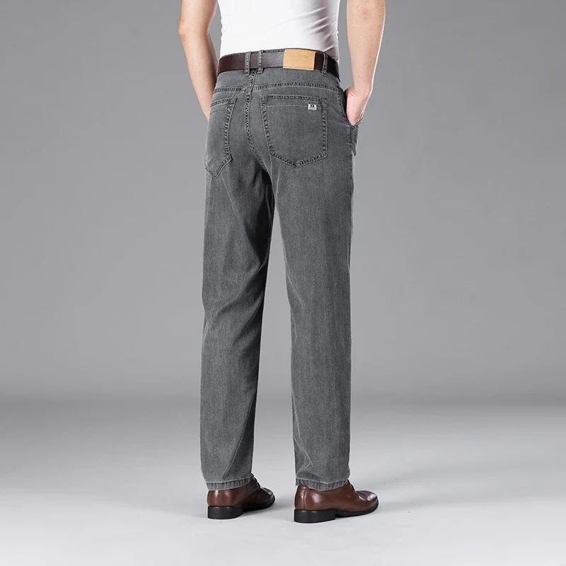 الأعمال ليوسيل الجينز الرجال الصيف جديد رقيقة موضة مستقيم تنفس العلامة التجارية السراويل الذكور ضئيلة مريحة سراويل جينز #3