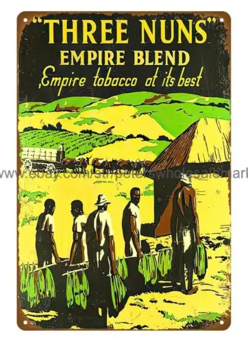 THREE NUNS EMPIRE BLEND TOBACCO gift for smoker metal tin sign ship plaque tin sign