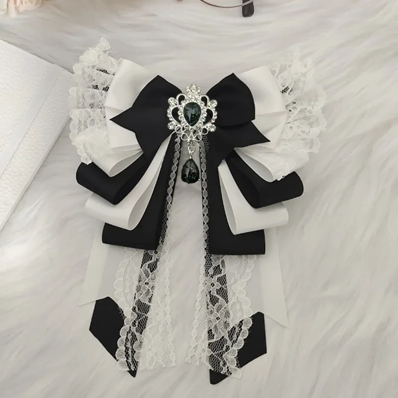 Retro Lolita Strik Origineel Ontwerp Handgemaakte Sieraden Hofstijl Rok Kraag Bloem Mode Concert Karaat Stok Strik Clip