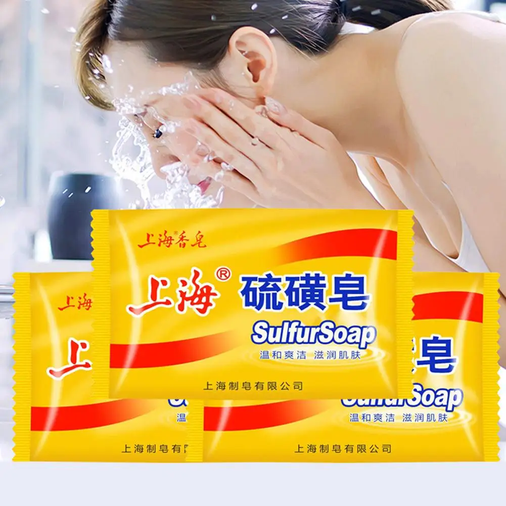 

Classic Shanghai Sulfur Soap Bath Soap For Cleanse The Skin Cleaning Back And Face Stain Keep Comfortable Deep Cleaning Unisex