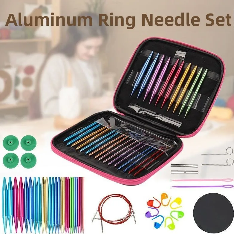 

Aluminum Alloy Removable Ring aped Crochet Needle Tool Set Home Textile DIY Materials And Accories