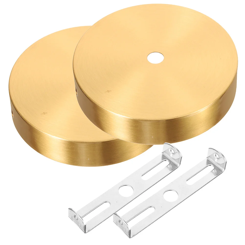 

2Pcs Brass Ceiling Canopy Plate for Chandeliers Pendant Lamp Base Vintage DIY Light Mounting Bracket Accessories