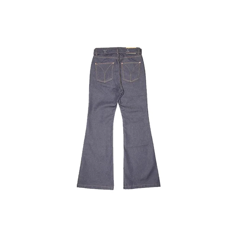 جينز مفتوح YY موضة خريف وشتاء 2025 جينز جديد رفيع للغاية بطول الساق وحزام خصر عالي جينز فضفاض الساق