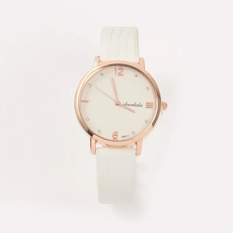 Orologi da donna in pelle PU Orologi da polso al quarzo semplici Orologi femminili casual Orologio da donna per ragazze Orologio da regalo Relojes De Mujeres 