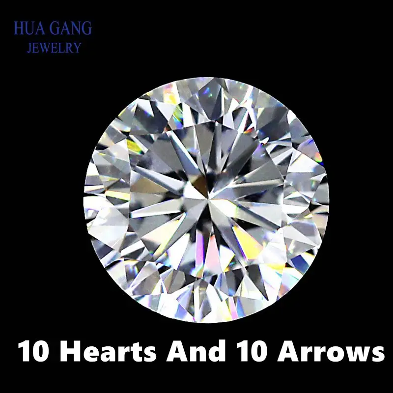 

10 Hearts And 10 Arrows Cut 4~10mm Loose CZ Stone 5A Quality White Cubic Zirconia Crystals Beads Stone Synthetic Gemstone