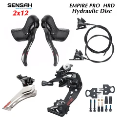 SENSAH EMPIRE PRO HRD Disc 2x12s Road Bike Hydraulic Disc Brake Groupset, Hydraulic Disc Carbon shifter 24s