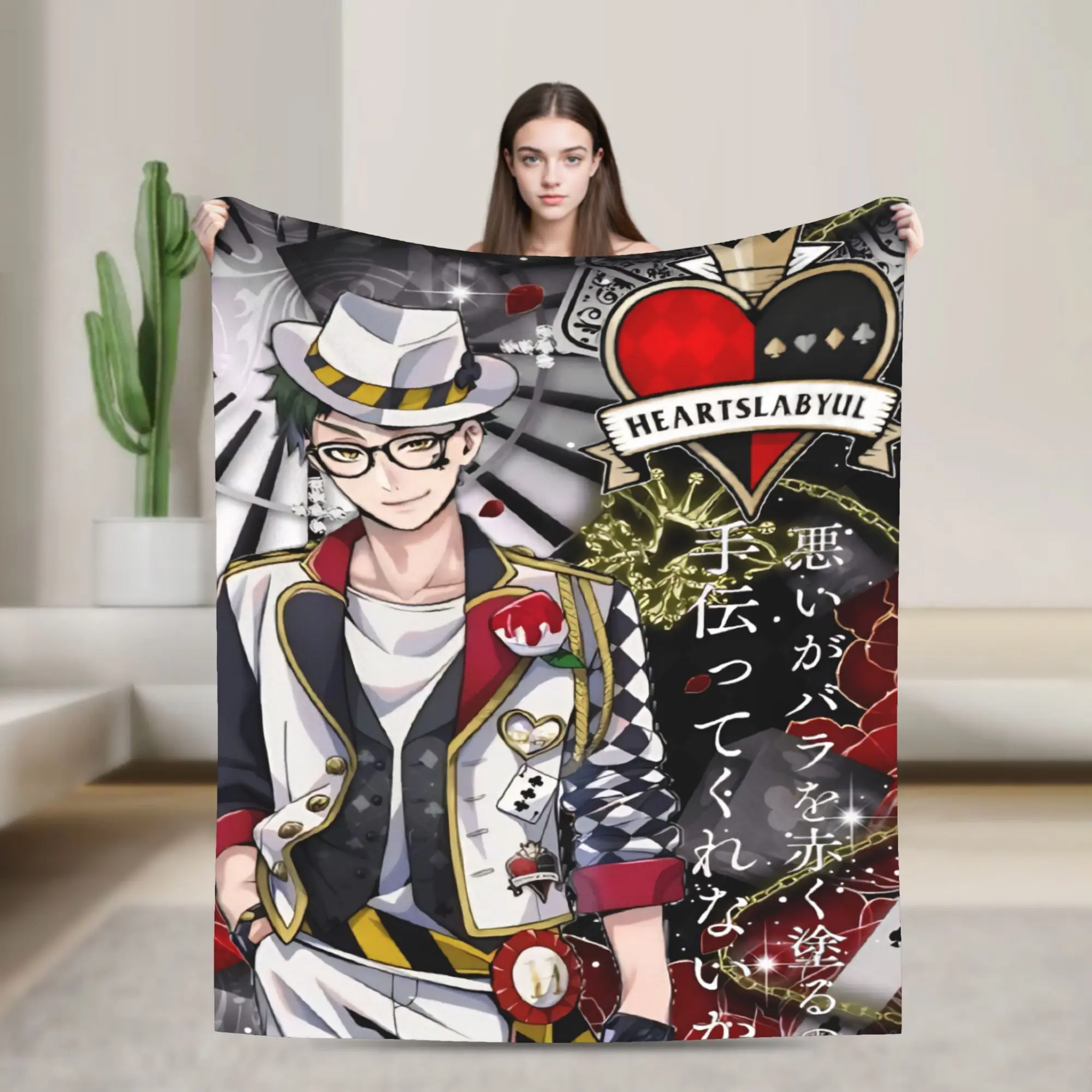 Cozy Twisted Wonderland Leona Kingscholar  Blanket Stuff Sofa Decorative  Throw Blankets Super Soft Fleece for Bedroom