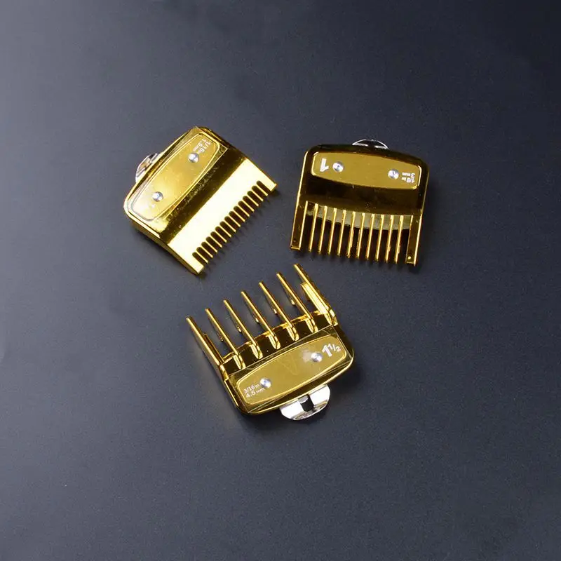 1,5mm 3mm 4,5mm 6mm Abstandskämme für elektrische Haarschneidemaschinen, professionelle Schneidführungskämme für Friseursalons, Schwarz Y0731 – Detail 18