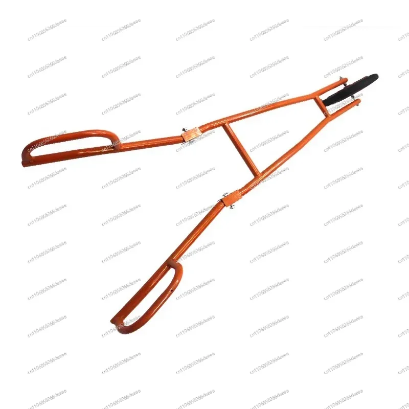 Hand Push Single Wheel Ground Drill Frame - Agricultural Manual Hole Drilling Equipment for Farm Use