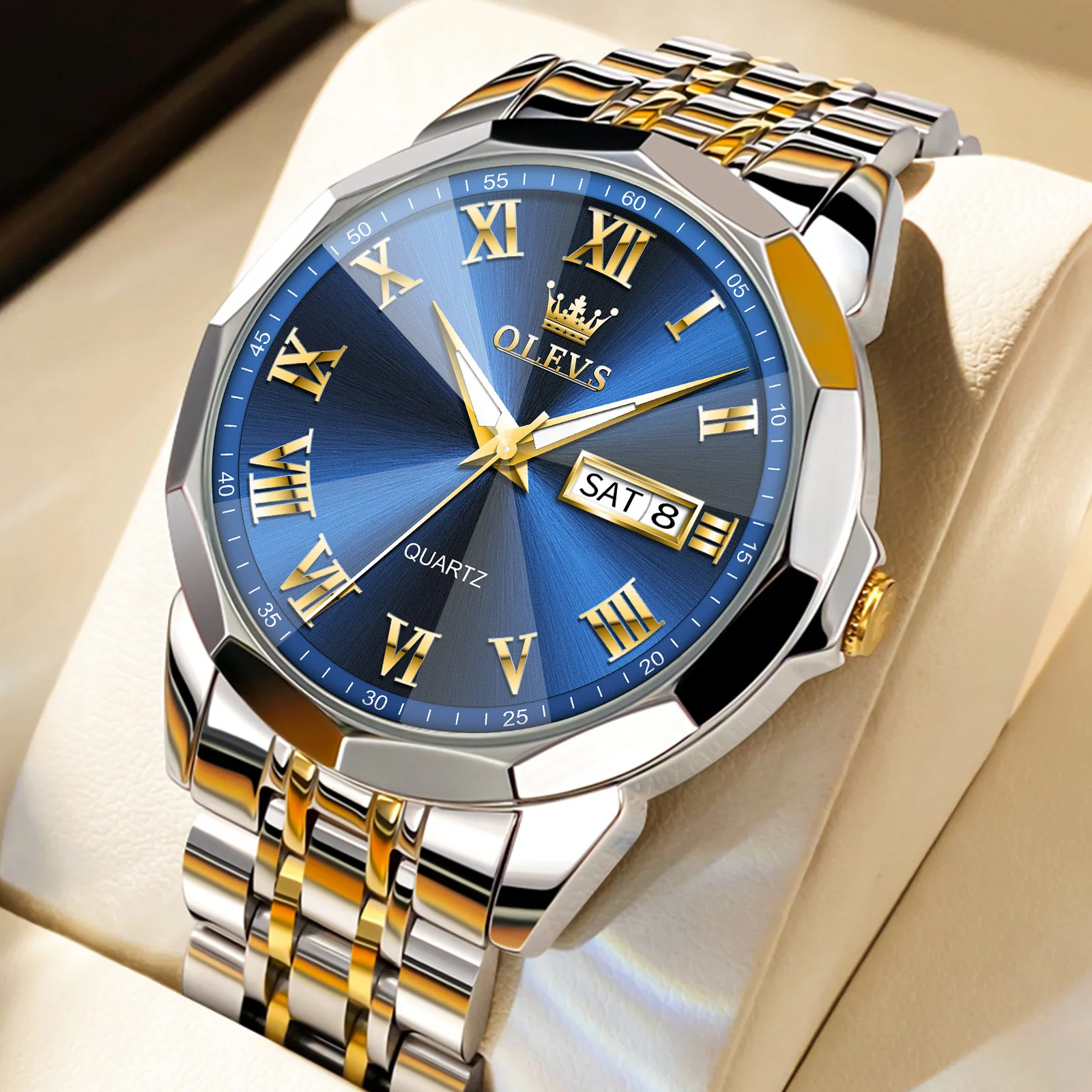 OLEVS Couple Watch Classic Original Luxury Waterproof Man Woman Watch Luminous Calendar Fashion Trend New Quartz Watch Couple