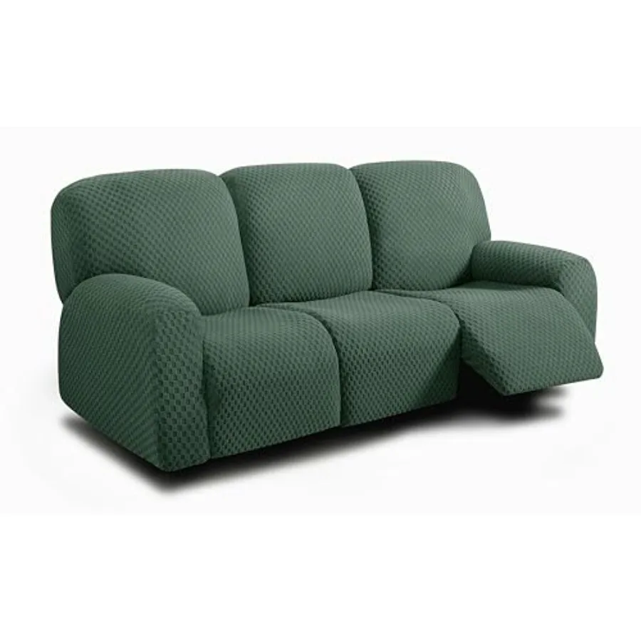 

8-Pieces Sofa s Jacquared Stretch Couch s for 3 Cushion Reclining Sofa Slips Thick Soft Washable Style 1