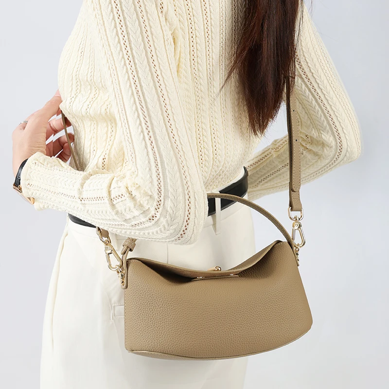 

Women's Cow Leather Casual Shoulder Bags Ladies Soft Cowhide Retro Fashion Handbags Female Designer Luxury Crossbody Bags Lady