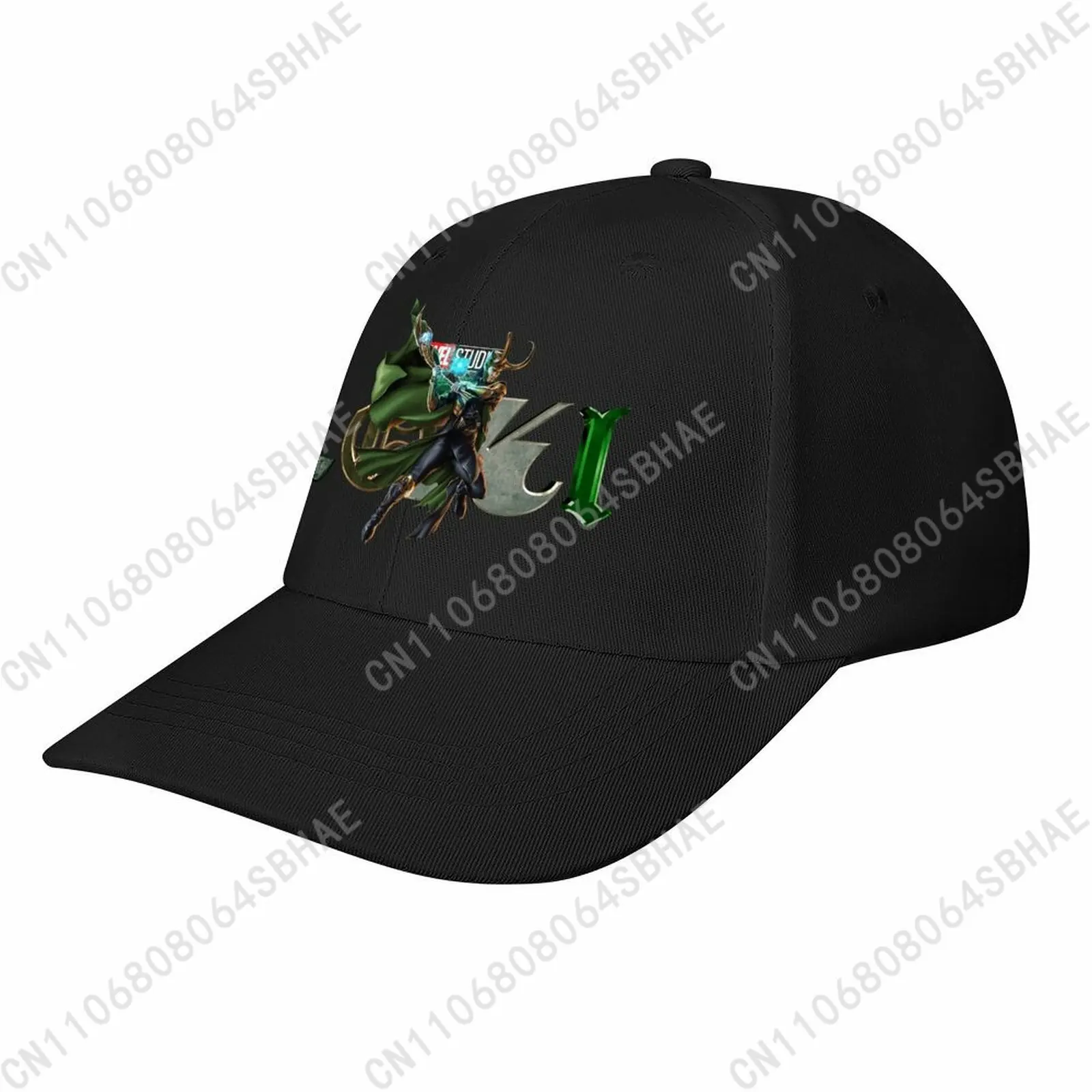 

Marvel Loki Baseball Cap Men Women Curved Brim Washed Rubber Print Adjustable Daily Wear Cap Custom Casual Gift Cosplay