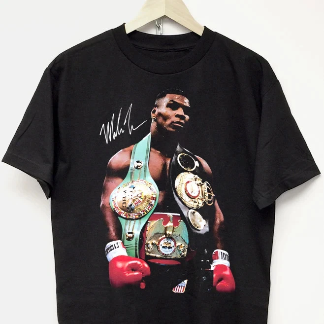 MIKE TYSON-T-shirt classique en coton pour homme et femme, vêtement de marque de luxe, à manches courtes, style rap hip hop, grande taille