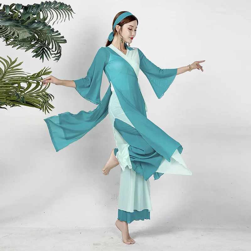 Классические танцевальные костюмы, рифма для тела, марлевая одежда, танцевальные костюмы, элегантные костюмы для танца живота в древнем китайском стиле
