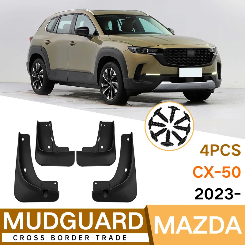 

For Mazda CX-50 2023 black car mudguard Reduce dust Resist tire dirt car accessories tools