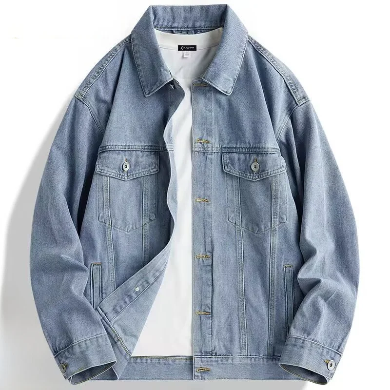 

Loose Casual Men's Denim Jaet 2024 Autumn Winter New Sle Trendy Brand Youth Leisure Workwear Jaet Student Top