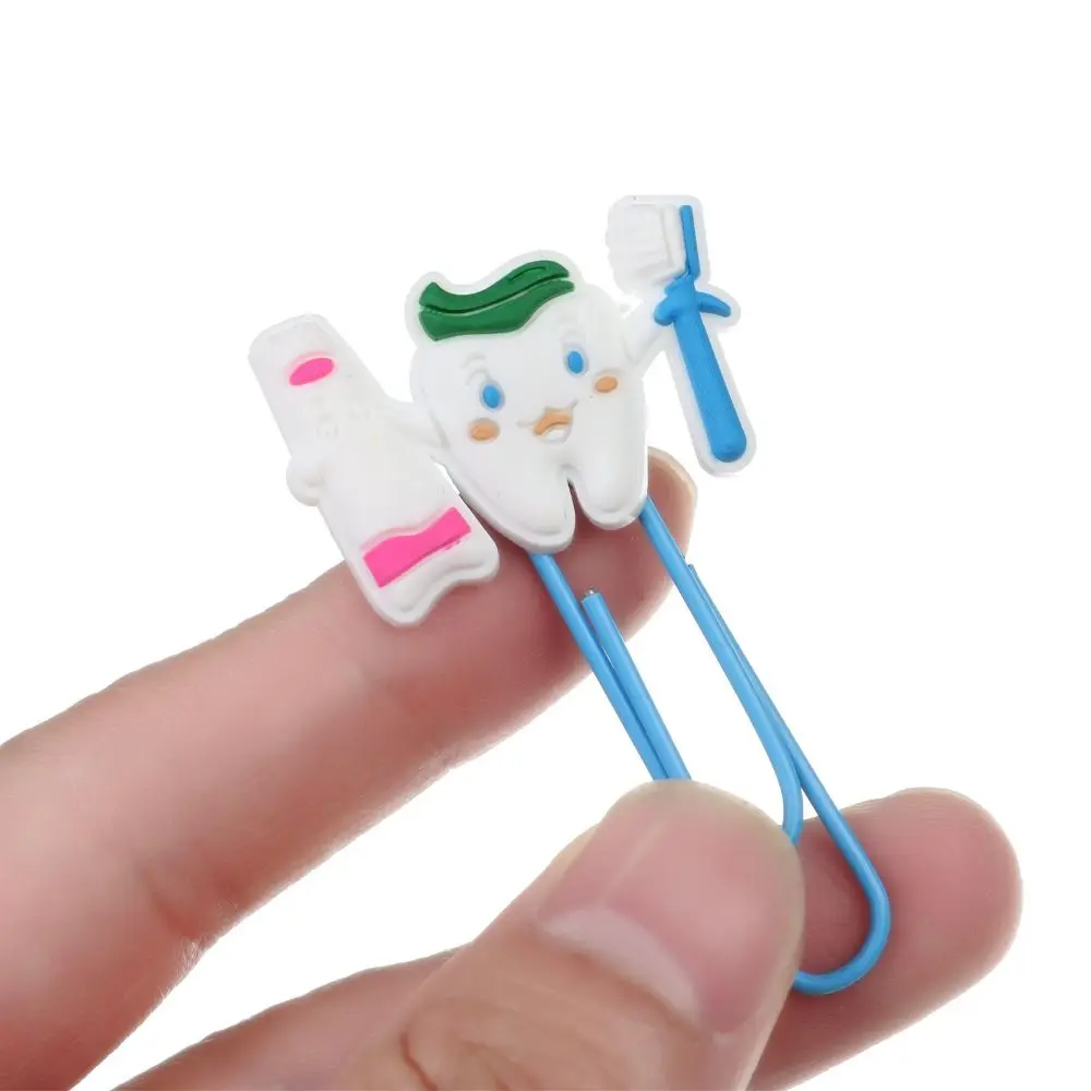 12PCS Paper Clip Bookmarks Cute Cartoon Medical Paper Clip Bookmark Colorful Book Clips Set Bookmark Stationery Accessories