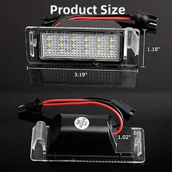 2PCS 6000K White LED License Plate Light Number Plate Lamp For Vauxhall Opel VXR8 Mokka Insignia Sports Tourer Buick