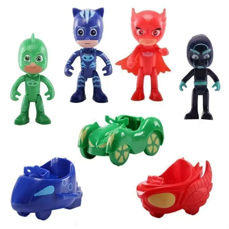 Masked Pajama Hero Sleepy Hero Masked Hero 6-Piece Jointed Action Figure Transformable Collectible Toy Set
