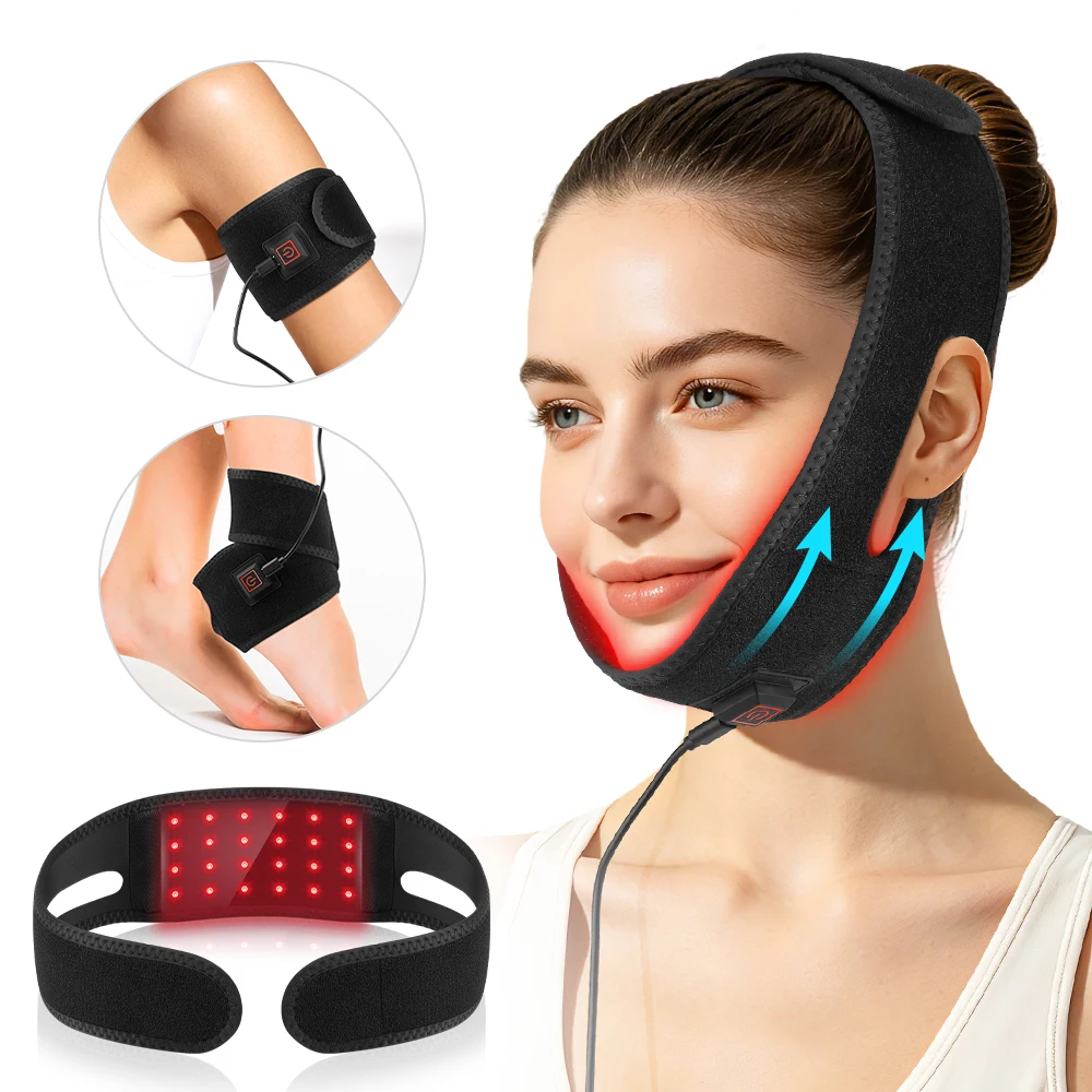 Red ＆Infrared Light Belt 850 660nm 24pcs LED Care Devices for Wrap Burn Fat Face Neck Wrap Slimming Waist Pad Full Body Brace