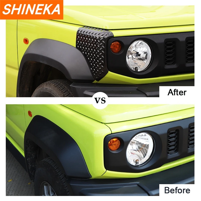 SHINEKA Car Front Rear Fender Wrap Corners Decoration Guard Cover for Suzuki Jimny 2019 2020 2021 2022 Up Exterior Accessories