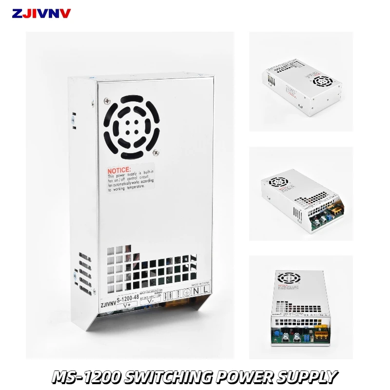 1200W Switching Power Supply AC 110V/220V to 12~220VDC Converter with Full-Range Adjustable Voltage & Current for PLC MS-1200